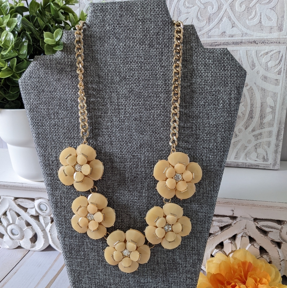 Natasha Couture Faceted Floral Necklace